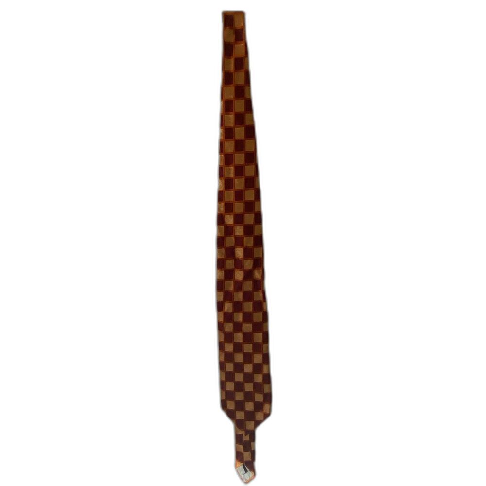 Sartori 100% Silk Red Orange Checkered Men's Tie Made in Italy